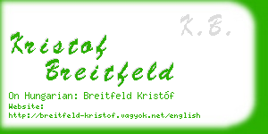 kristof breitfeld business card